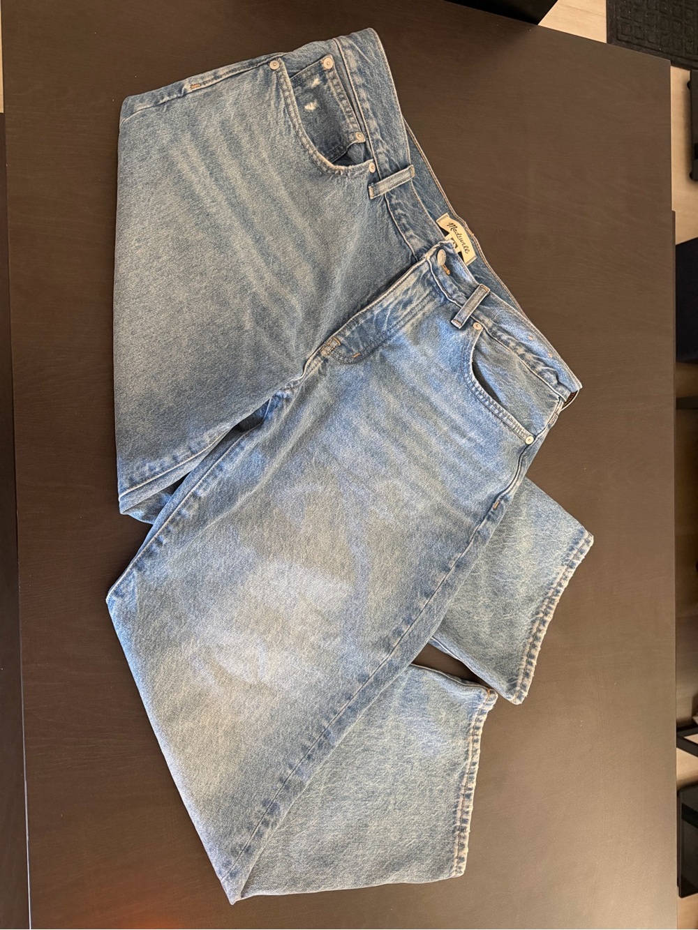 Madewell Low Slung Straight Leg Jeans size 30P